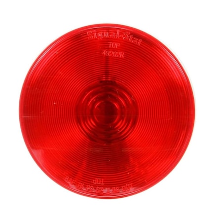 Truck-Lite 40 Series, Male Pin, Incandescent, Red, Round, 1 Bulb, Stop/Turn/Tail, 12V, Bulk 49202R3